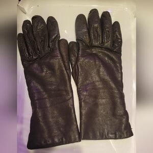 Talbots Dark Brown Leather Gloves
